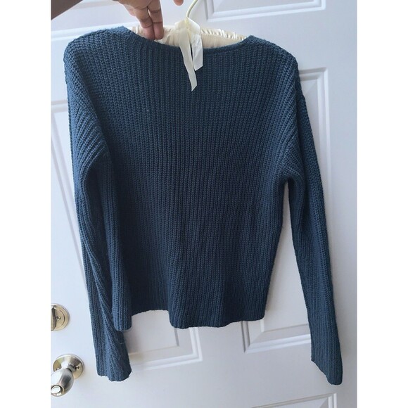 Lulus Teal Multi Knit V- Neck Sweater SKU 3 - Picture 6 of 7